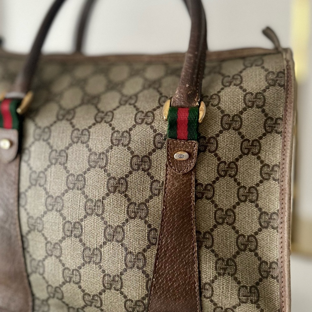OFFERS!! Vintage Gucci Project Bag ! Gucci Top Handle Mini Boston Bag Beater - Picture 15 of 16